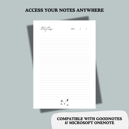 Digital Notepad -- Downloadable PDF